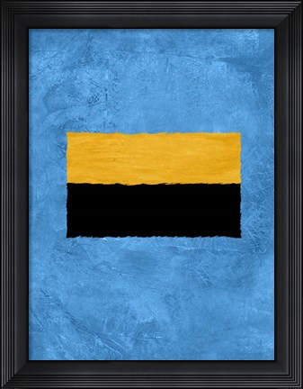 Framed Blue and Square Theme 1 Print