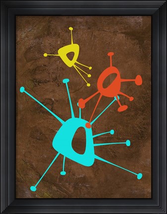 Framed Abstract Splash Theme 1 Print