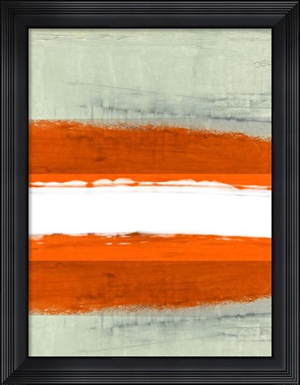 Framed Abstract Stripe Theme White Print