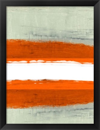 Framed Abstract Stripe Theme White Print