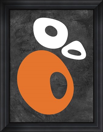 Framed Abstract Oval Shapes 1 Print