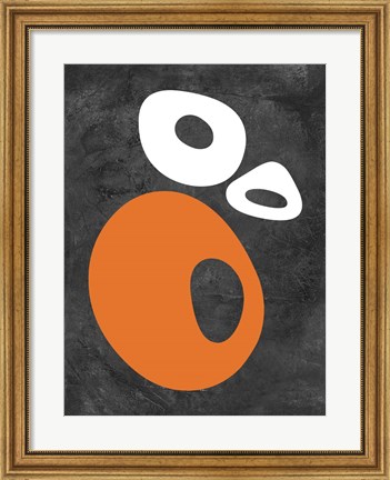 Framed Abstract Oval Shapes 1 Print