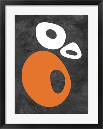 Framed Abstract Oval Shapes 1 Print