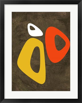 Framed Abstract Oval Shape 3 Print