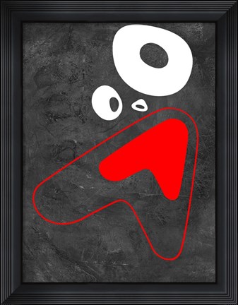 Framed Abstract Oval Shape 7 Print