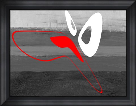 Framed Abstract Oval Shape 8 Print