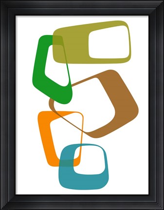 Framed Abstract Rings 1 Print