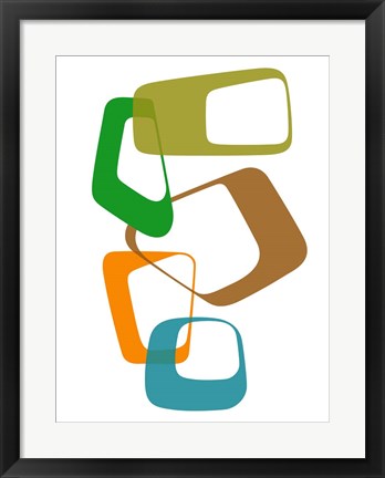 Framed Abstract Rings 1 Print