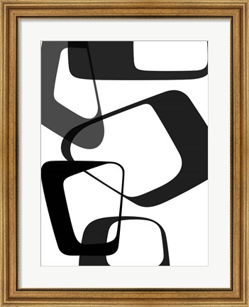 Framed Abstract Rings 2 Print