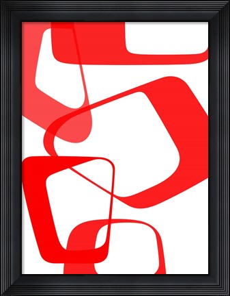 Framed Abstract Rings 3 Print