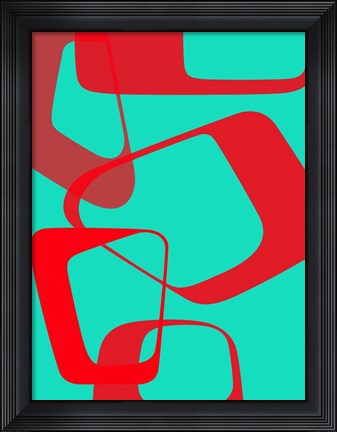 Framed Abstract Rings 4 Print