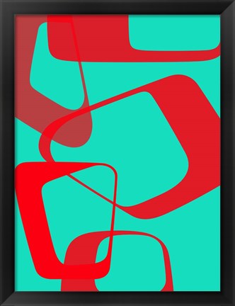 Framed Abstract Rings 4 Print