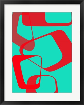 Framed Abstract Rings 4 Print