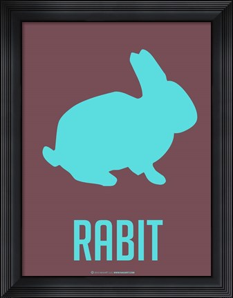 Framed Rabit Blue Print