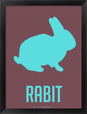 Framed Rabit Blue Print