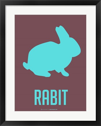 Framed Rabit Blue Print