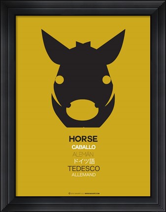 Framed Blue Donkey Multilingual Print
