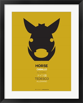 Framed Blue Donkey Multilingual Print