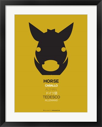 Framed Blue Donkey Multilingual Print