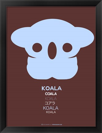 Framed Blue Koala Multilingual Print