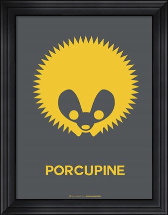 Framed Yellow Porcupine Multilingual Print