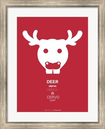 Framed Red Moose Multilingual Print