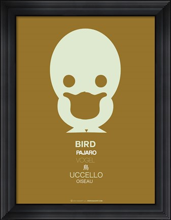 Framed Yellow Bird Multilingual Print