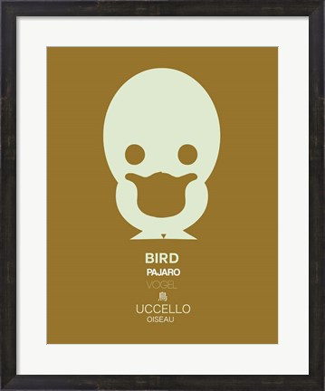 Framed Yellow Bird Multilingual Print