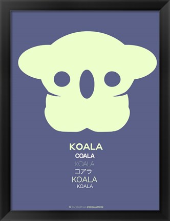 Framed Yellow Koala  Multilingual Print