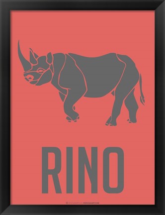 Framed Rhino Print