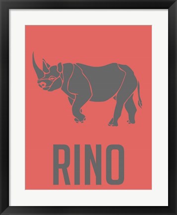 Framed Rhino Print