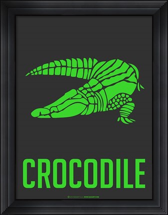 Framed Crocodile Green Print
