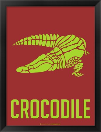 Framed Crocodile Yellow Print