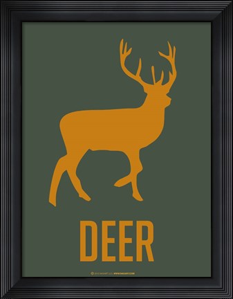 Framed Deer Yellow Print