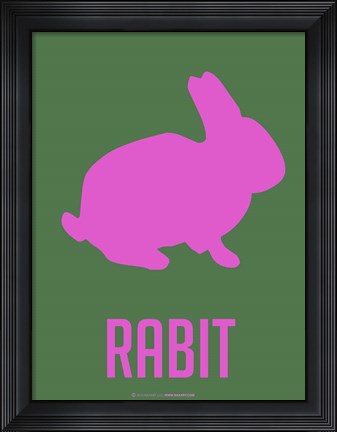 Framed Rabbit Pink Print