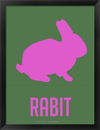 Framed Rabbit Pink Print