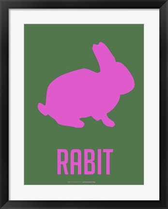 Framed Rabbit Pink Print