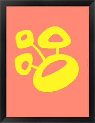 Framed Funny Shape Blum 3 Print