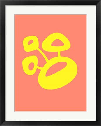 Framed Funny Shape Blum 3 Print