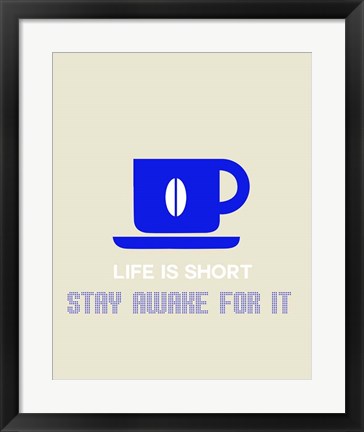 Framed Coffee Blue Print