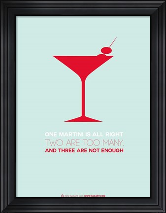 Framed Martini Red Print