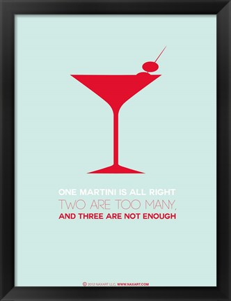 Framed Martini Red Print