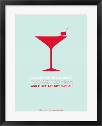 Framed Martini Red Print