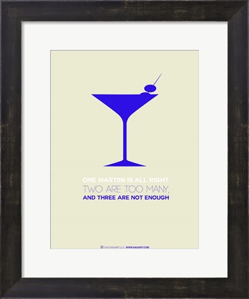 Framed Martini Blue Print
