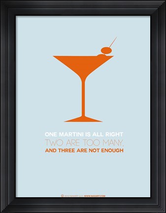 Framed Martini Orange Print