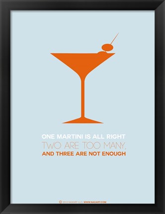 Framed Martini Orange Print