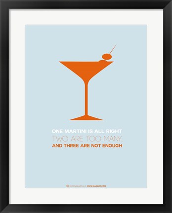 Framed Martini Orange Print