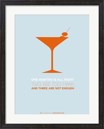 Framed Martini Orange Print