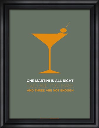 Framed Martini Yellow Print