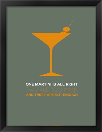 Framed Martini Yellow Print